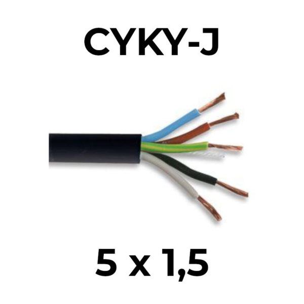 Kabel 5x1,5 CYKY-J 100m balení